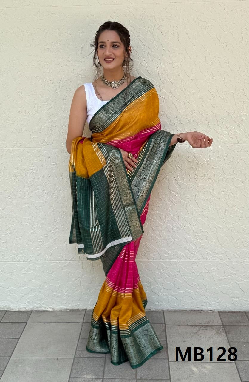 Foil Print Mira Bela Dola Sarees