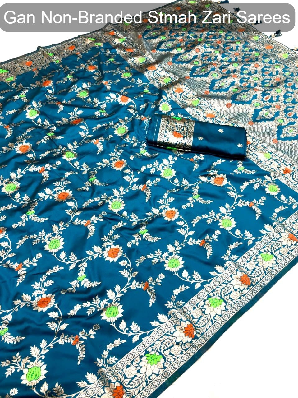 Gan Non-Branded Stmah Zari Sarees
