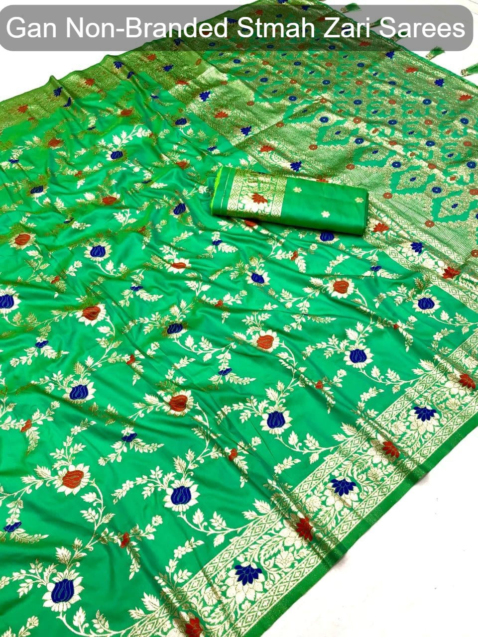 Gan Non-Branded Stmah Zari Sarees