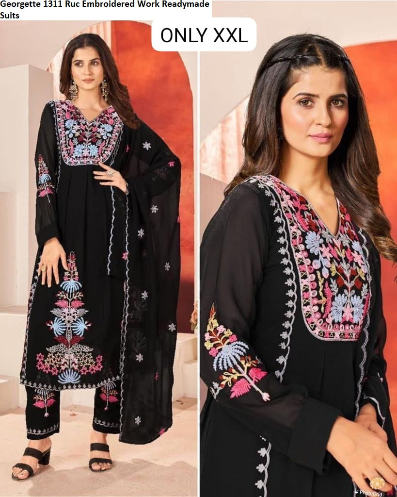 Georgette 1311 Ruc Embroidered Work Readymade Suits