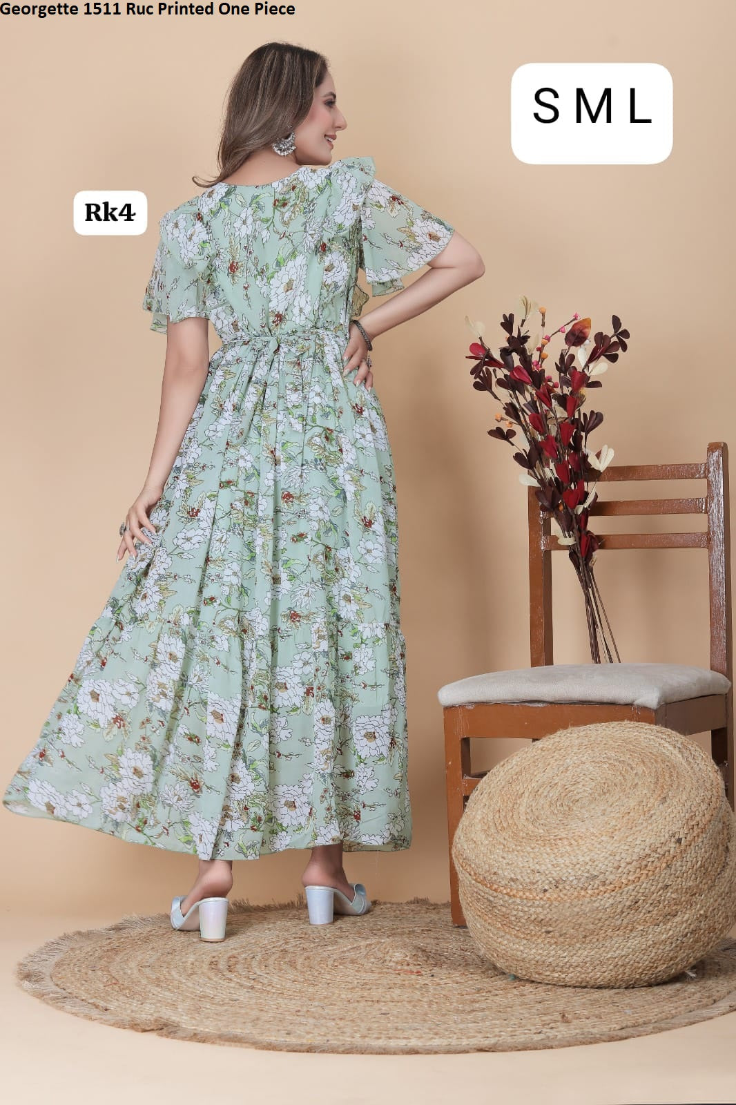 Georgette 1511 Ruc Printed One Piece