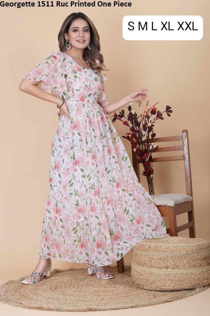 Georgette 1511 Ruc Printed One Piece