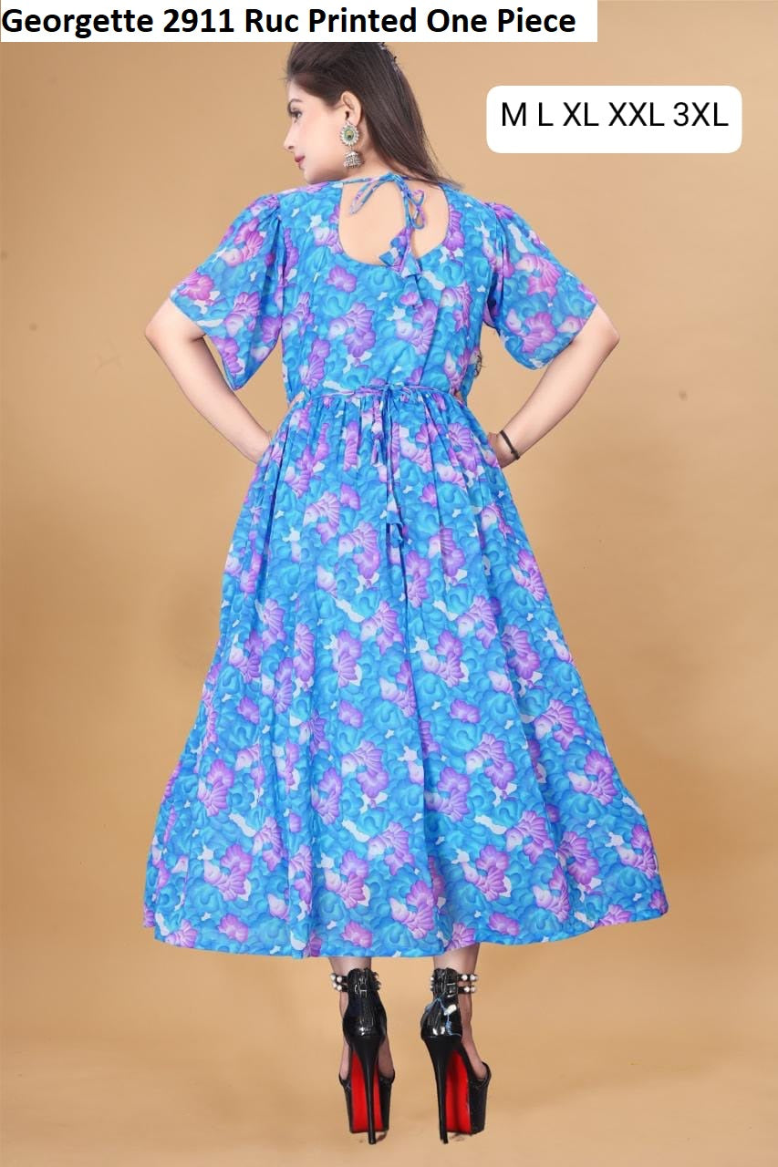 Georgette 2911 Ruc Printed One Piece