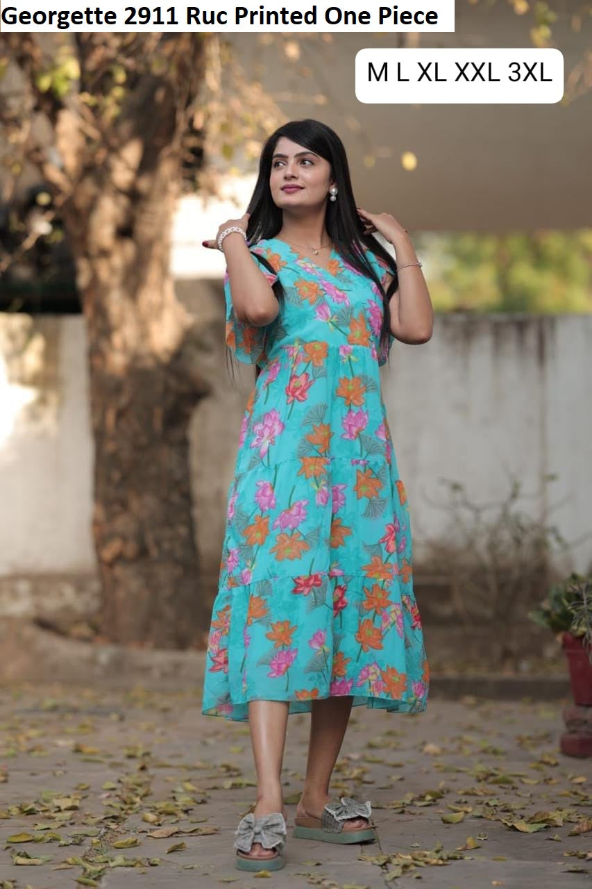 Georgette 2911 Ruc Printed One Piece