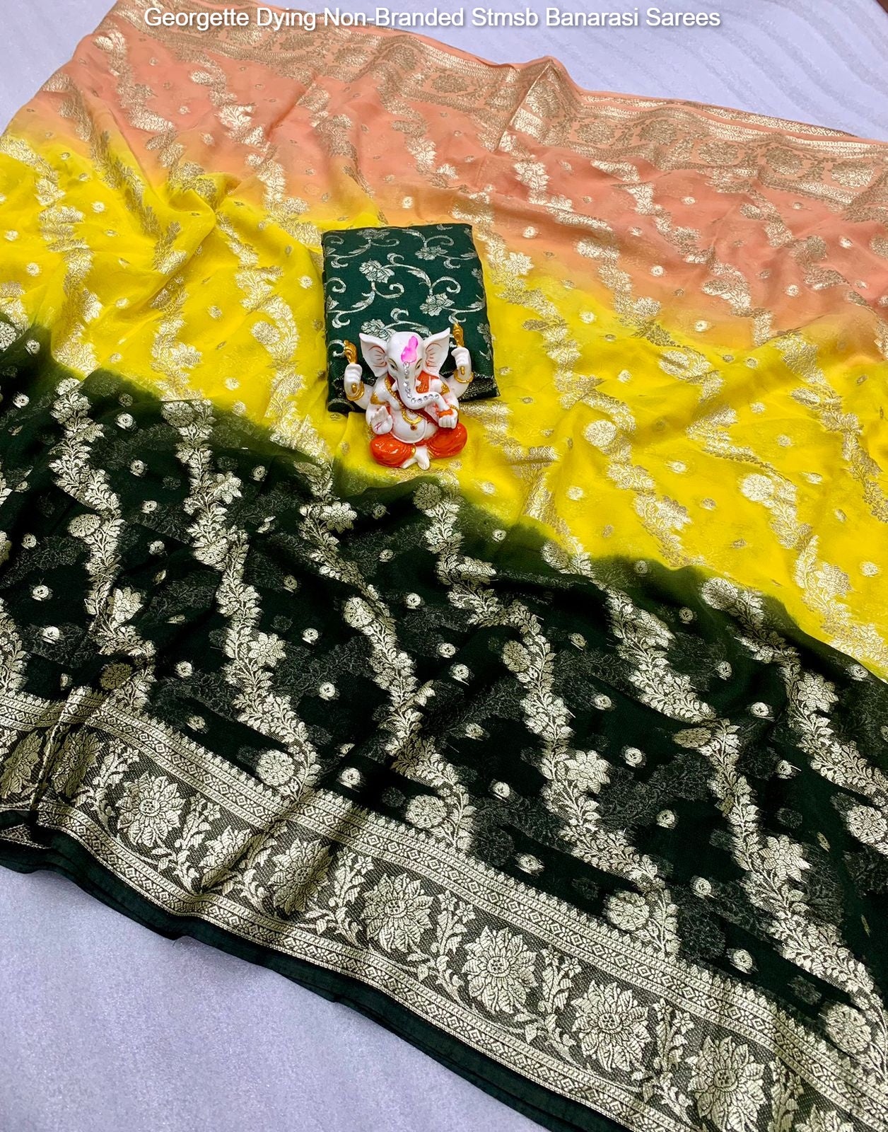 Georgette Dying Non-Branded Stmsb Banarasi Sarees