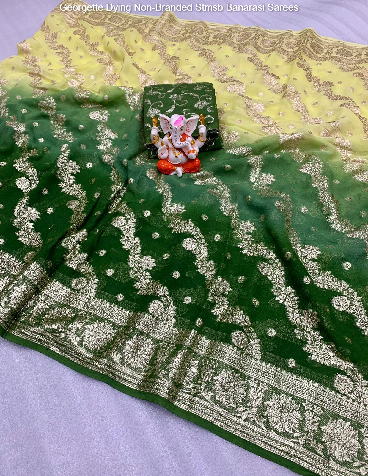 Georgette Dying Non-Branded Stmsb Banarasi Sarees