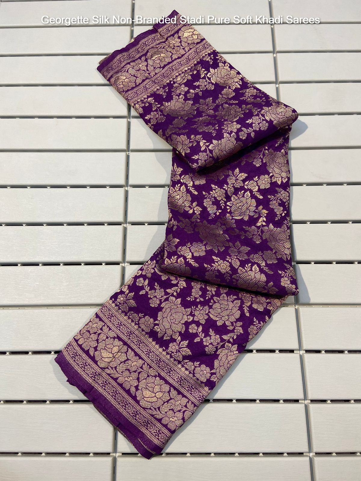 Georgette Silk Non-Branded Stadi Pure Soft Khadi Sarees