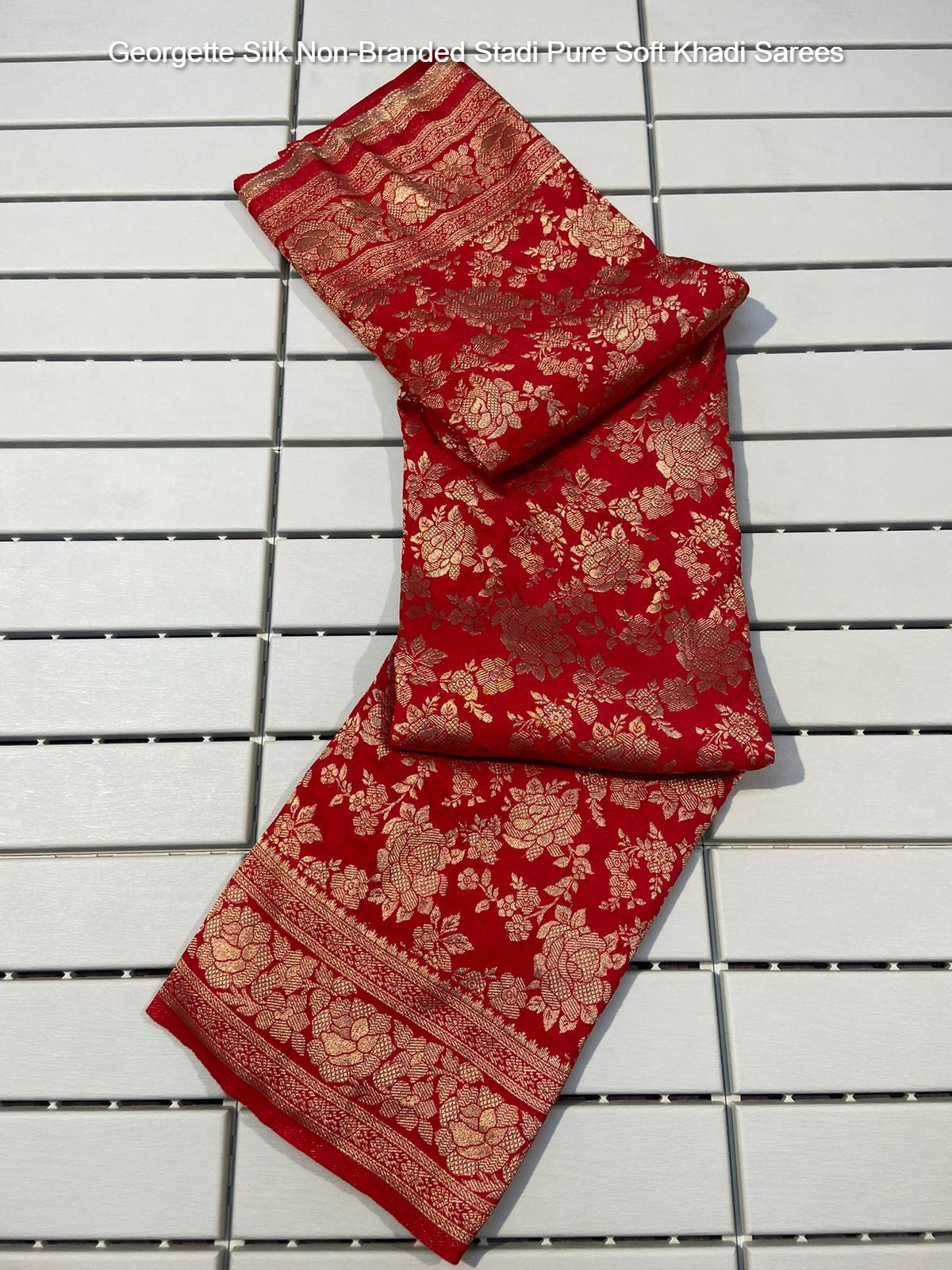 Georgette Silk Non-Branded Stadi Pure Soft Khadi Sarees