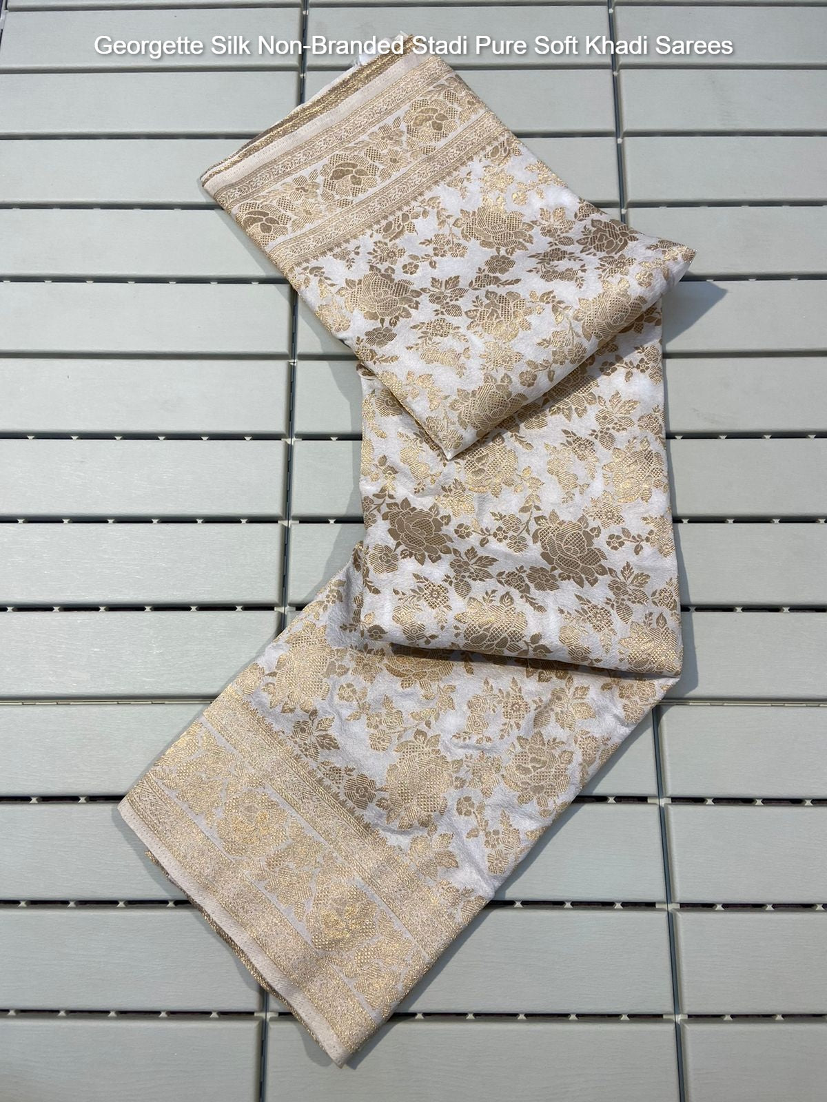 Georgette Silk Non-Branded Stadi Pure Soft Khadi Sarees