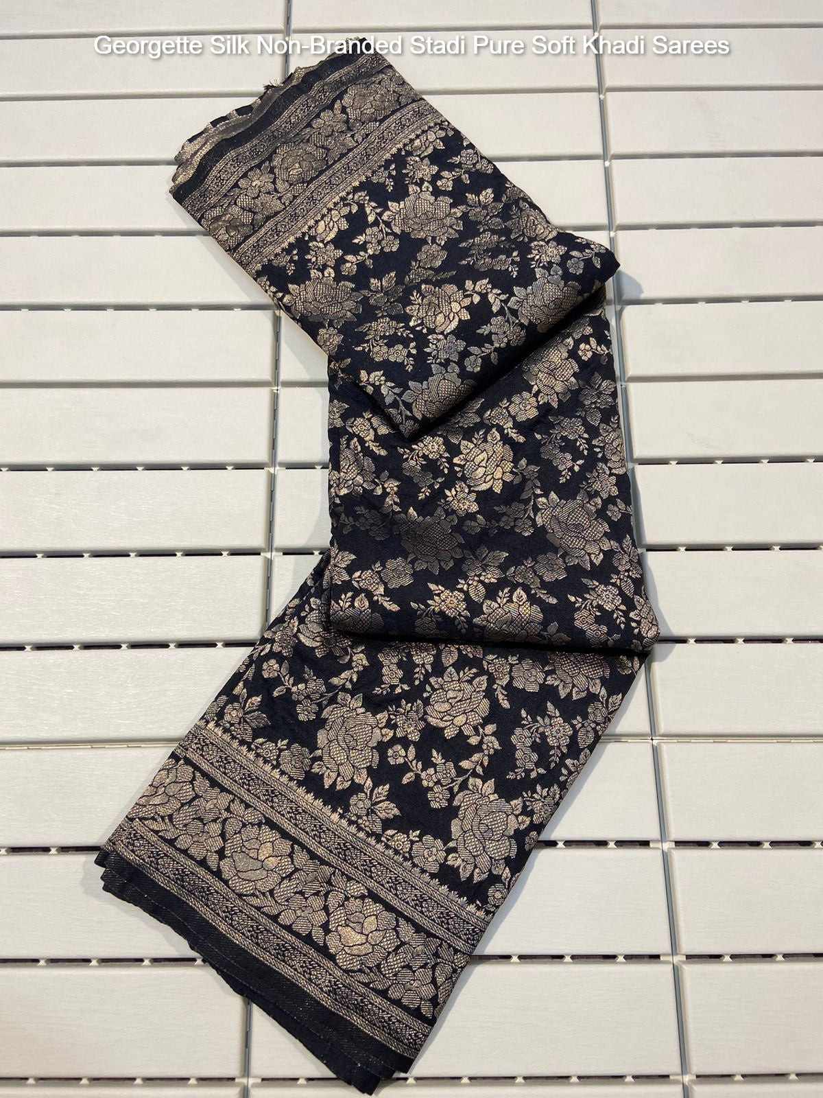 Georgette Silk Non-Branded Stadi Pure Soft Khadi Sarees