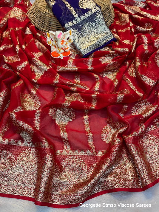 Georgette Stmsb Viscose Sarees