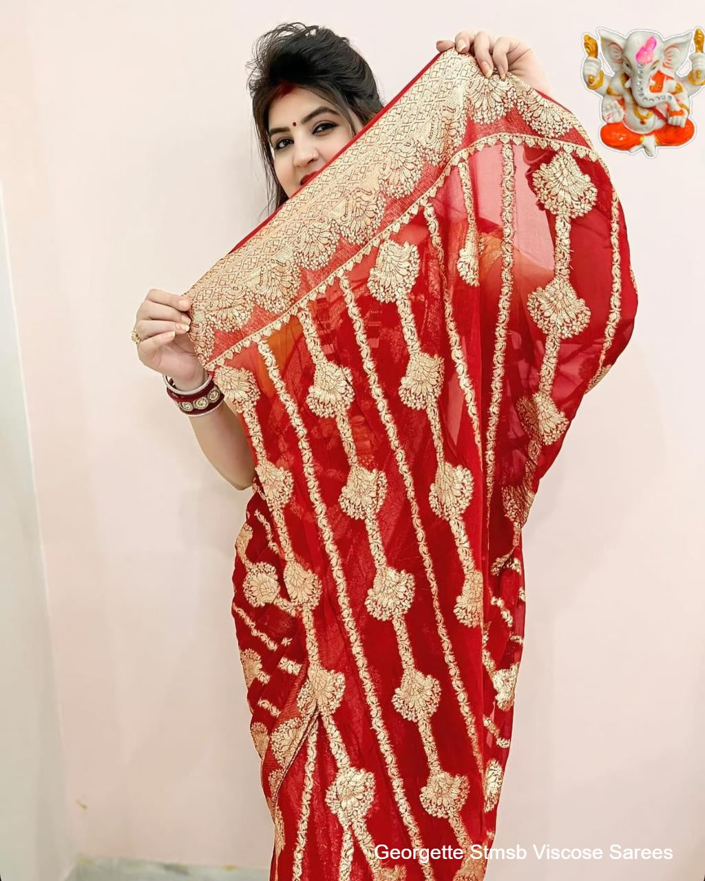 Georgette Stmsb Viscose Sarees