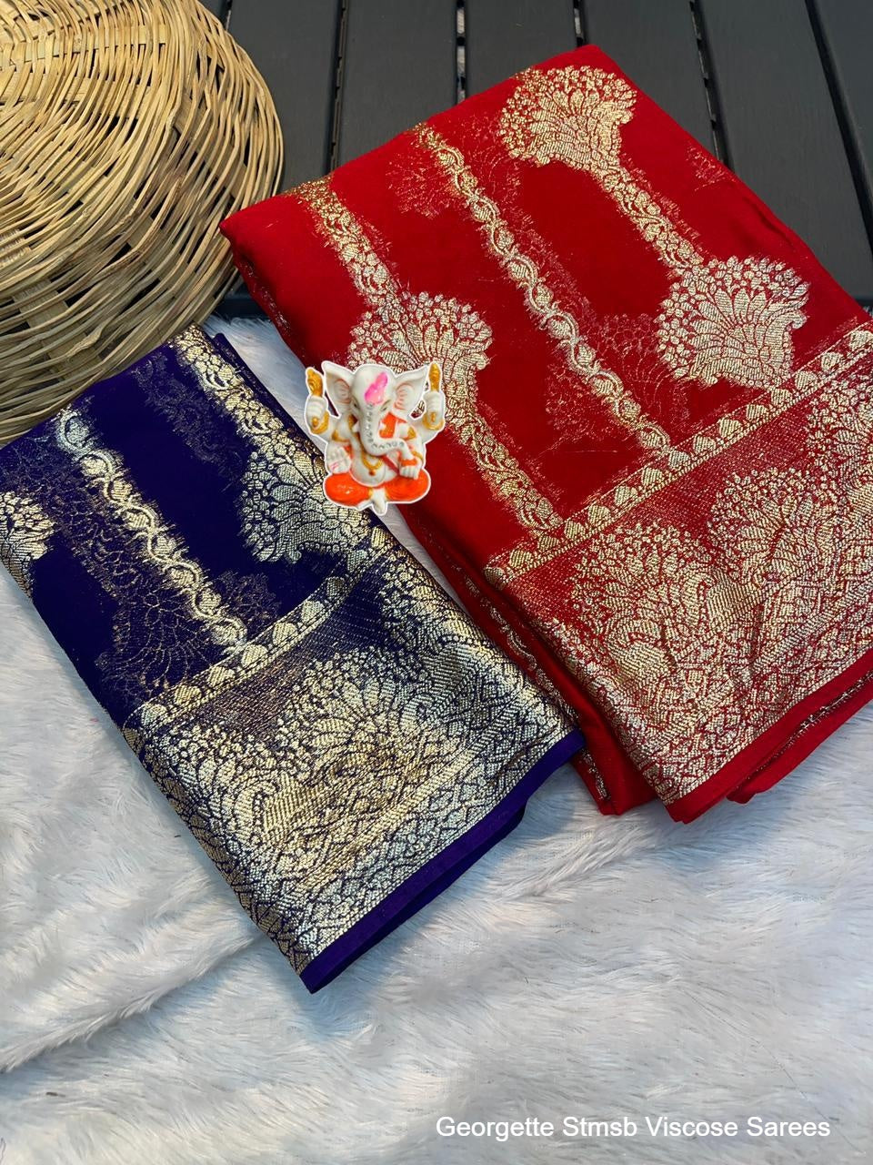 Georgette Stmsb Viscose Sarees