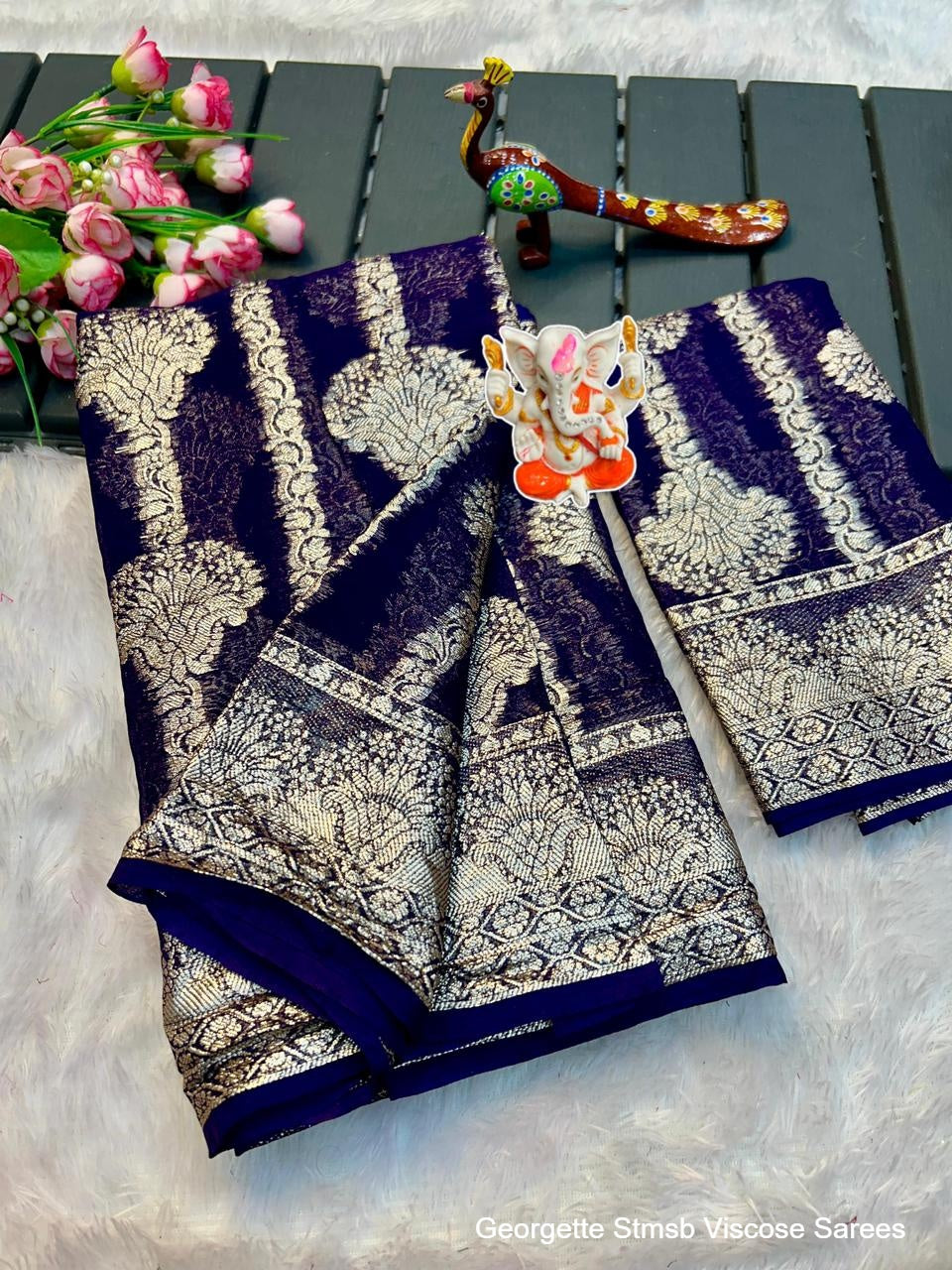 Georgette Stmsb Viscose Sarees