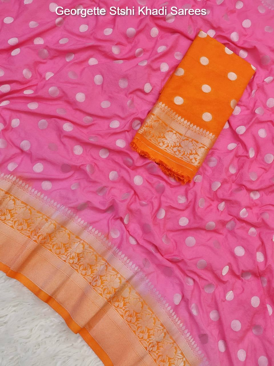 Georgette Stshi Khadi Sarees