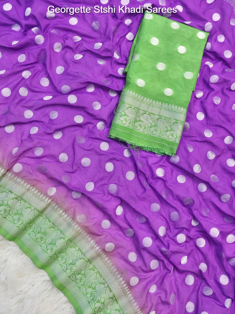 Georgette Stshi Khadi Sarees
