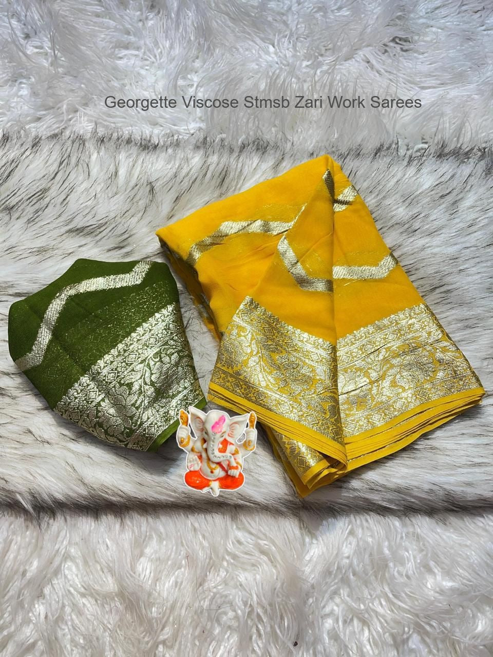 Georgette Viscose Stmsb Zari Work Sarees