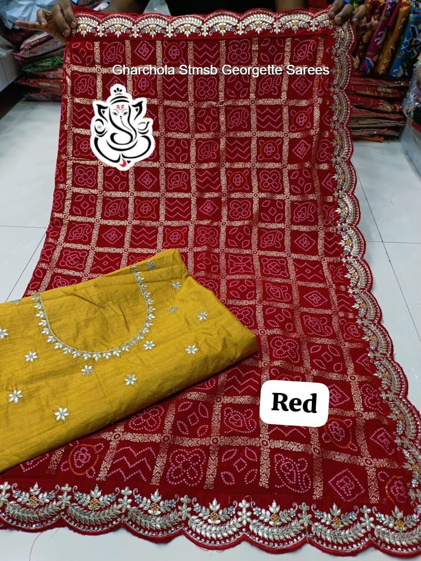 Gharchola Stmsb Georgette Sarees