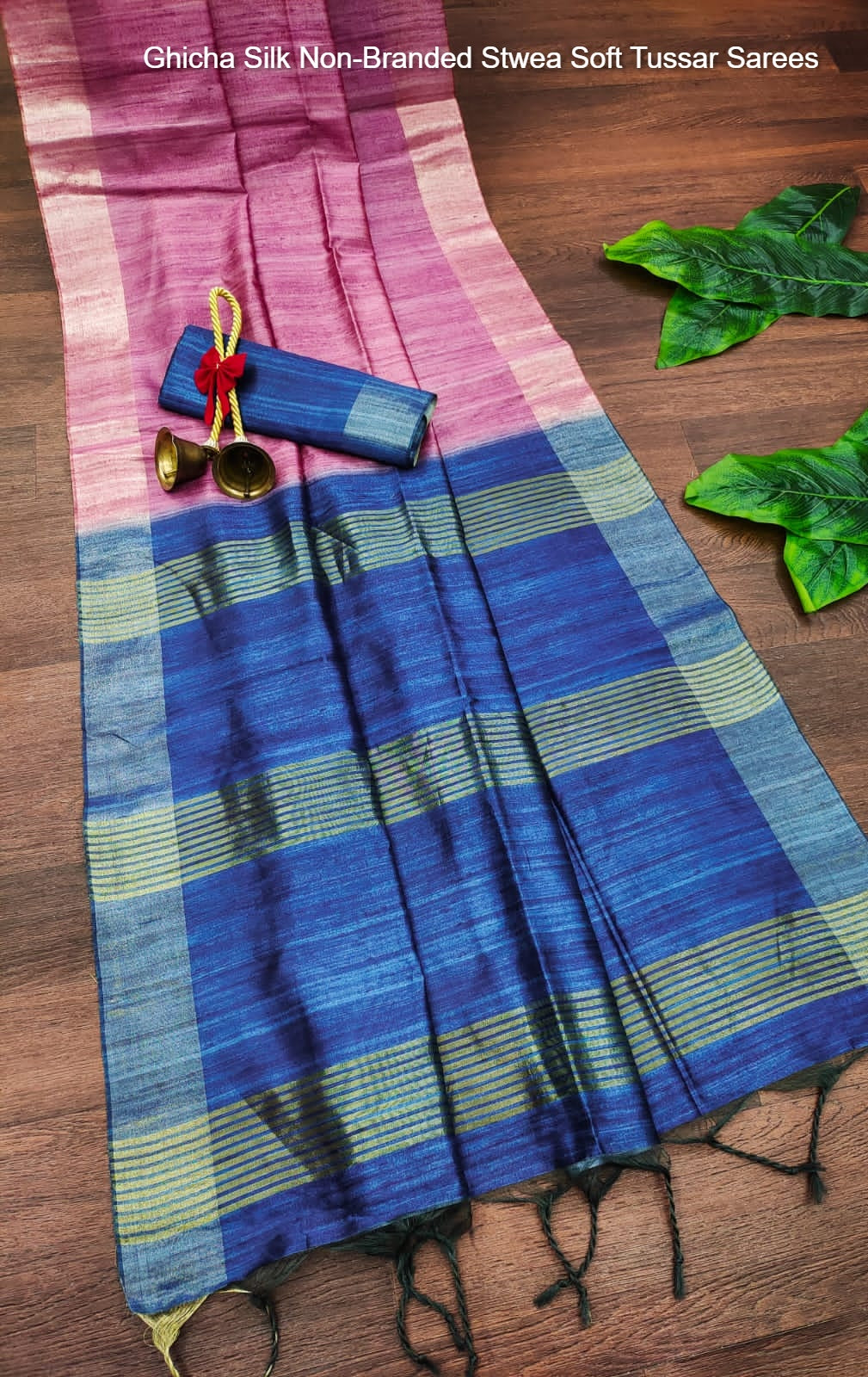 Ghicha Silk Non-Branded Stwea Soft Tussar Sarees