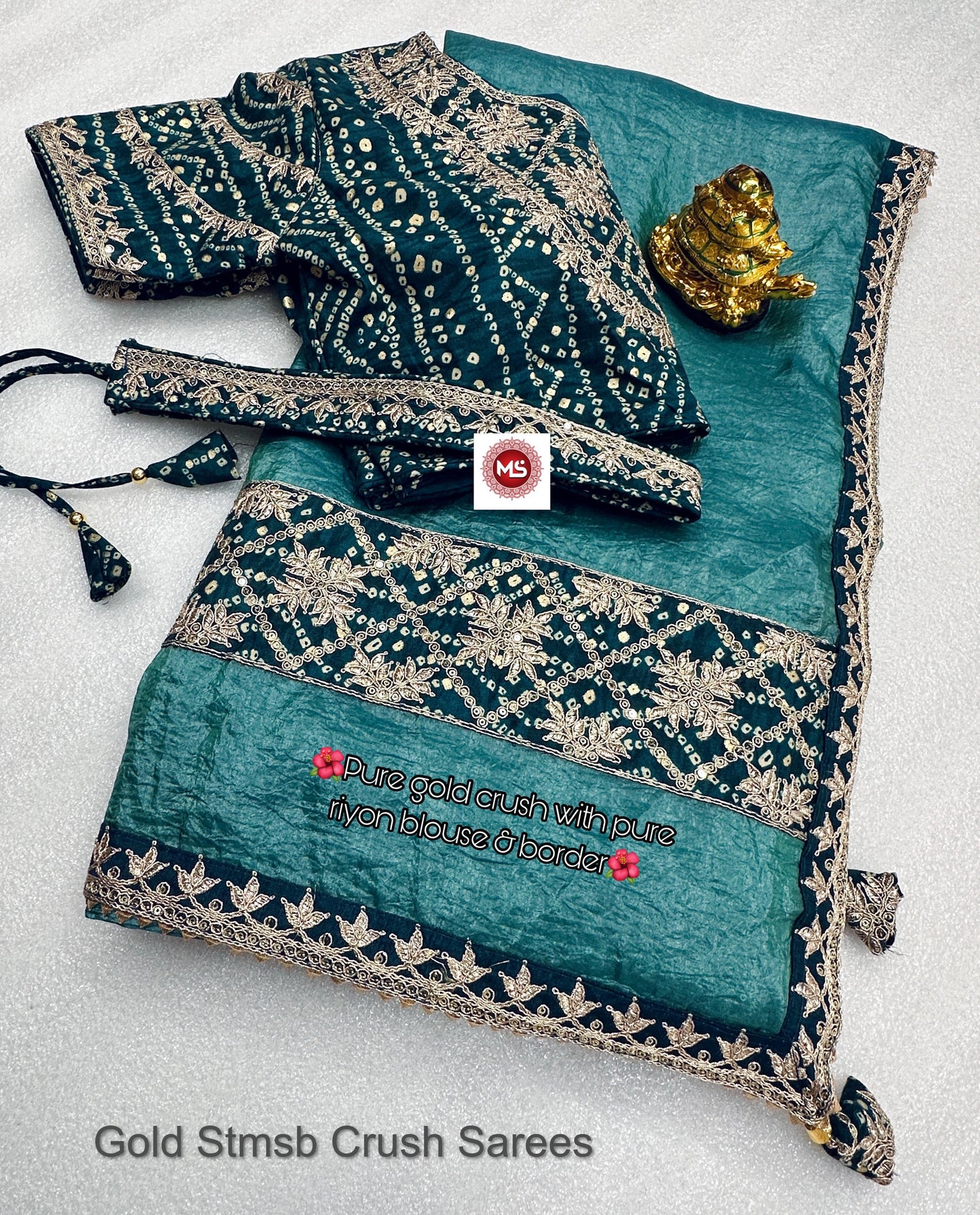 Gold Stmsb Crush Sarees