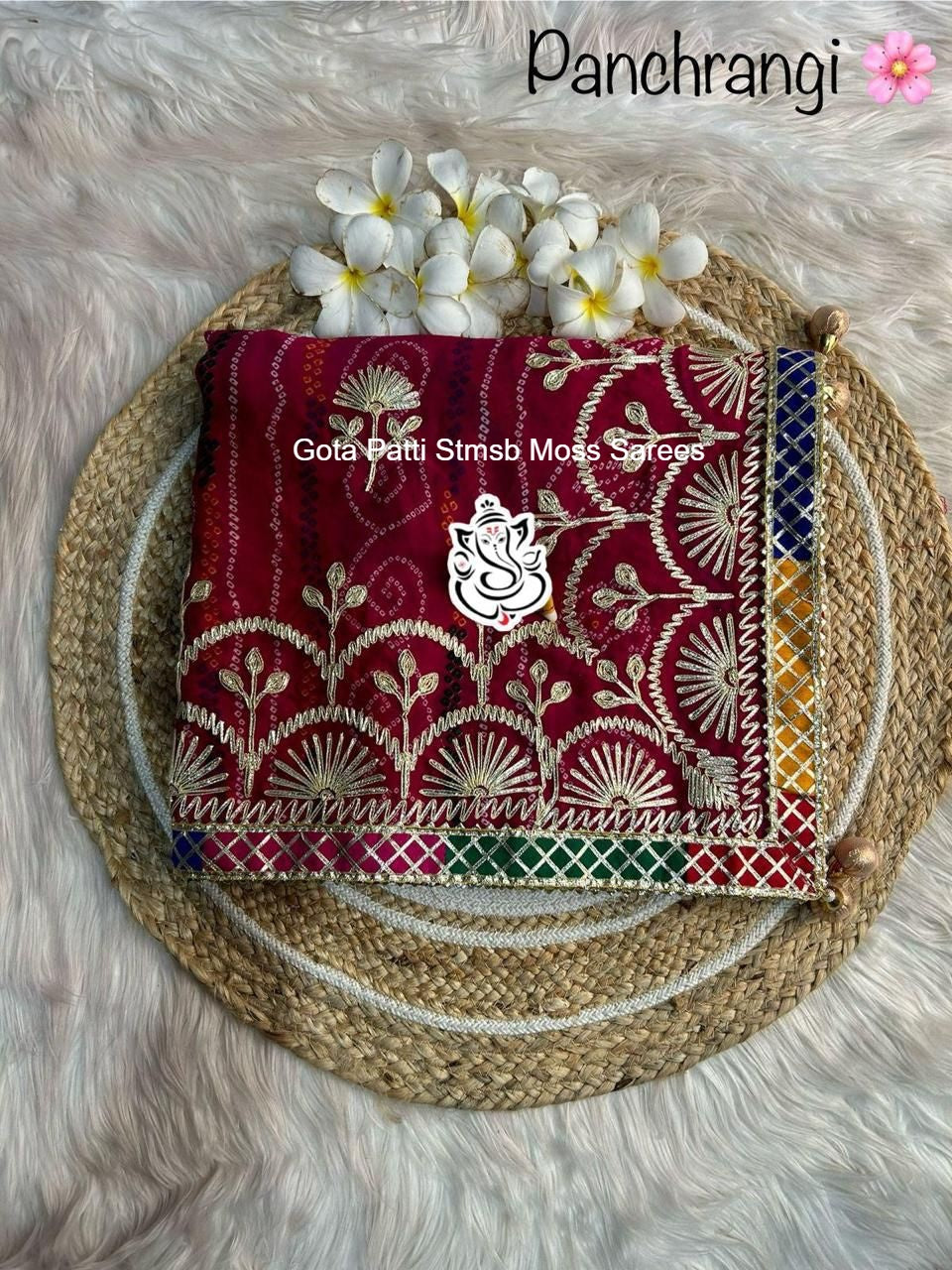 Gota Patti Stmsb Moss Sarees