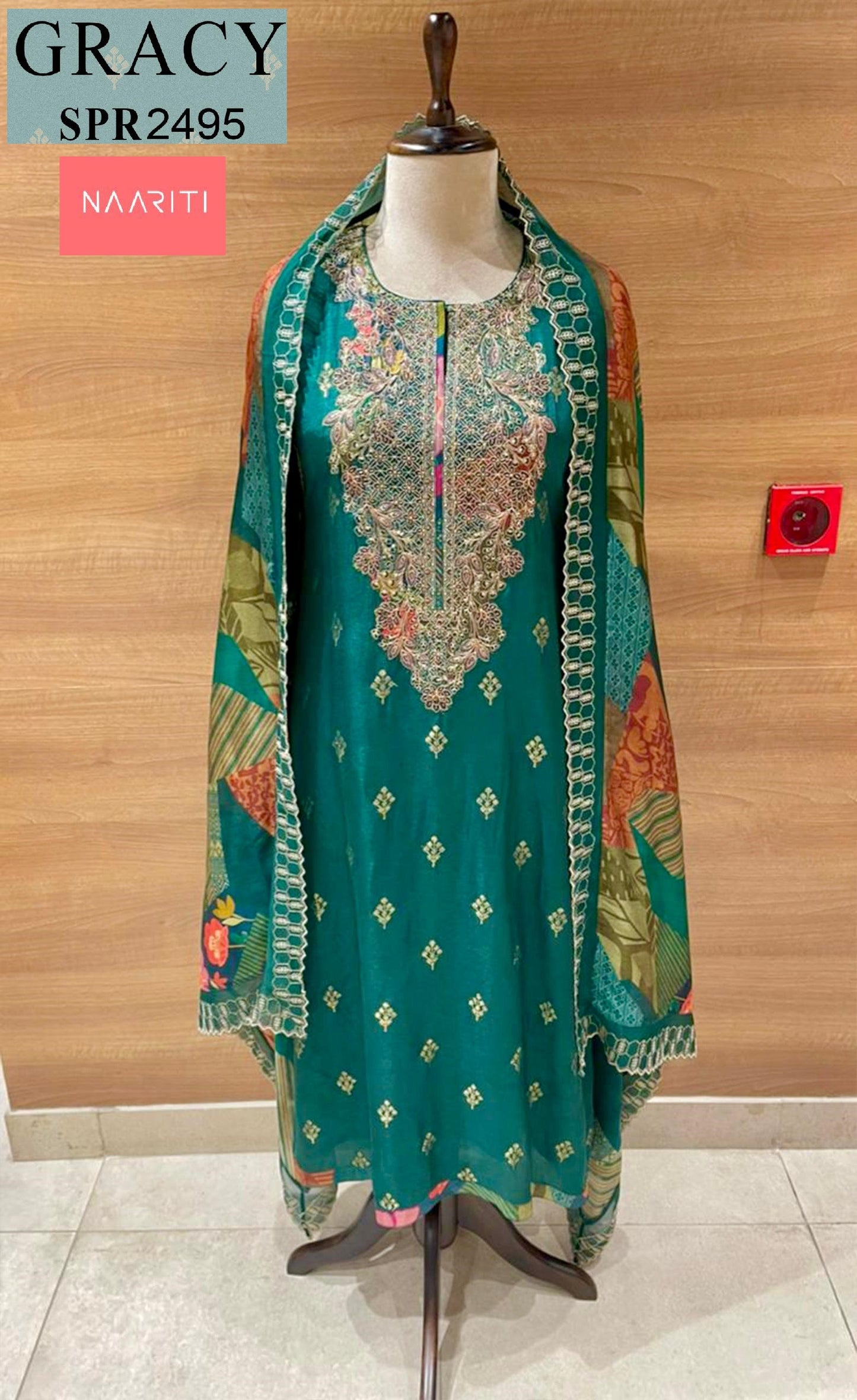 Gracy 2495 Naariti Embroidery Unstitched Suits
