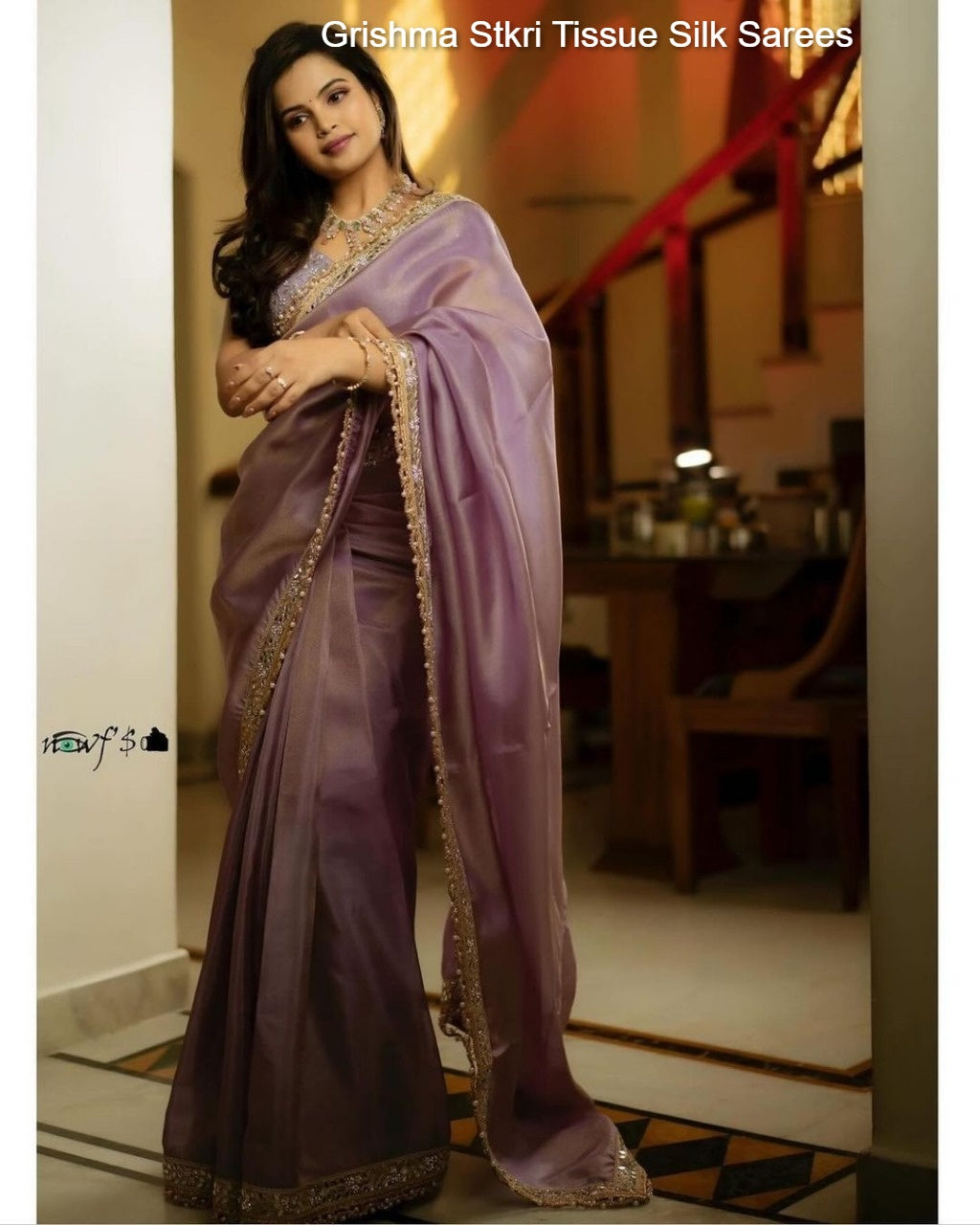 Grishma Stkri Tissue Silk Sarees