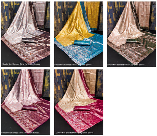 Gulabo Non-Branded Stmai Kanjivaram Sarees