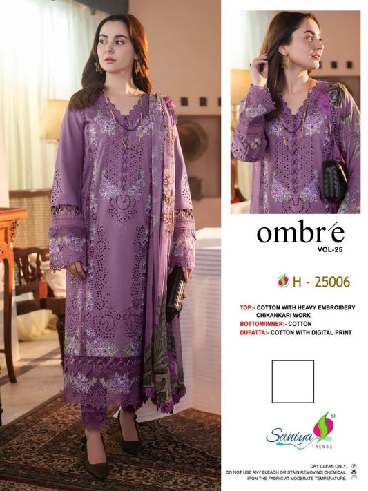 H-25006 Saniya Trendz Embroidery Pakistani Salwar Suits