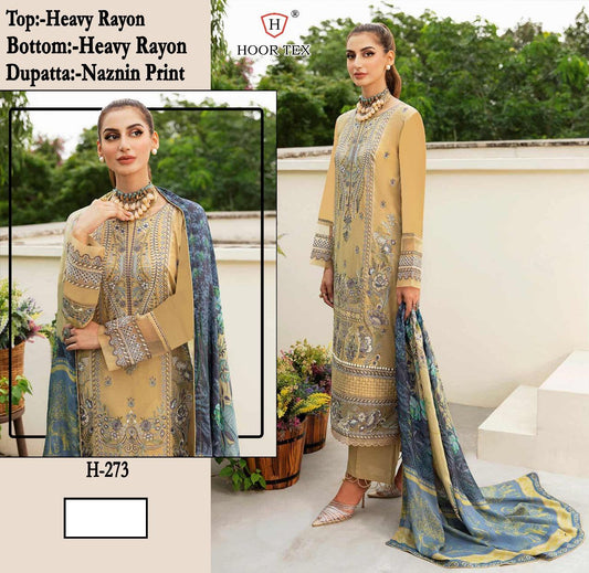 H-273 Hoor Tex Rayon Pakistani Salwar Suits