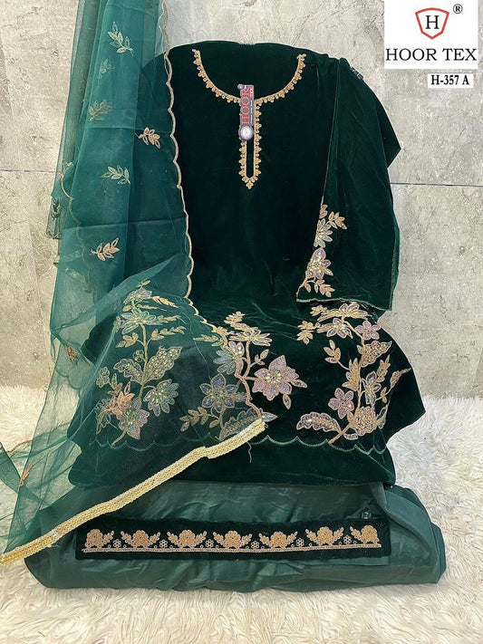 H-357-A Hoor Tex Velvet Pakistani Salwar Suits