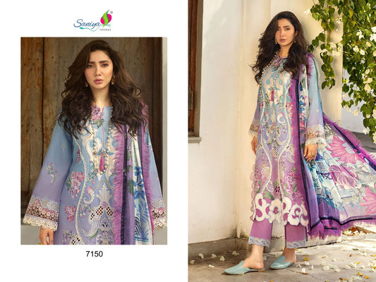 H-7150 Saniya Trendz Embroidered Pakistani Salwar Suits