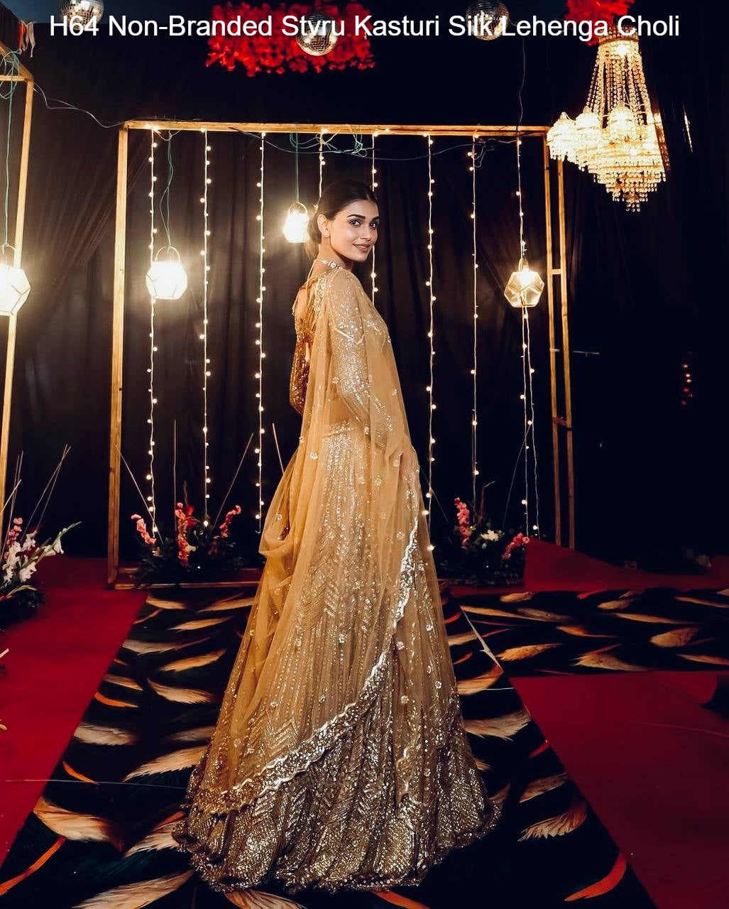 H64 Non-Branded Stvru Kasturi Silk Lehenga Choli