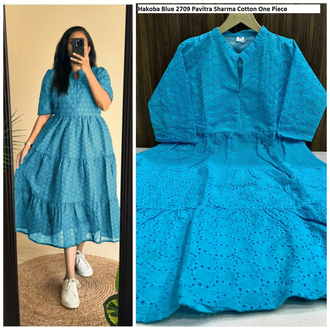 Hakoba 2709 Blue Pavitra Sharma Cotton One Piece