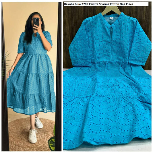 Hakoba 2709 Blue Pavitra Sharma Cotton One Piece