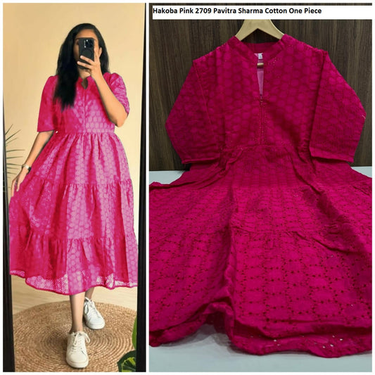 Hakoba 2709 Pink Pavitra Sharma Cotton One Piece