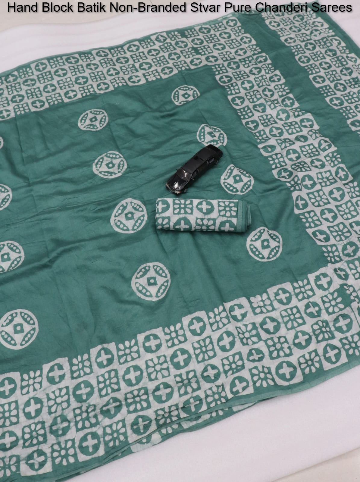 Hand Block Batik Non-Branded Stvar Pure Chanderi Sarees