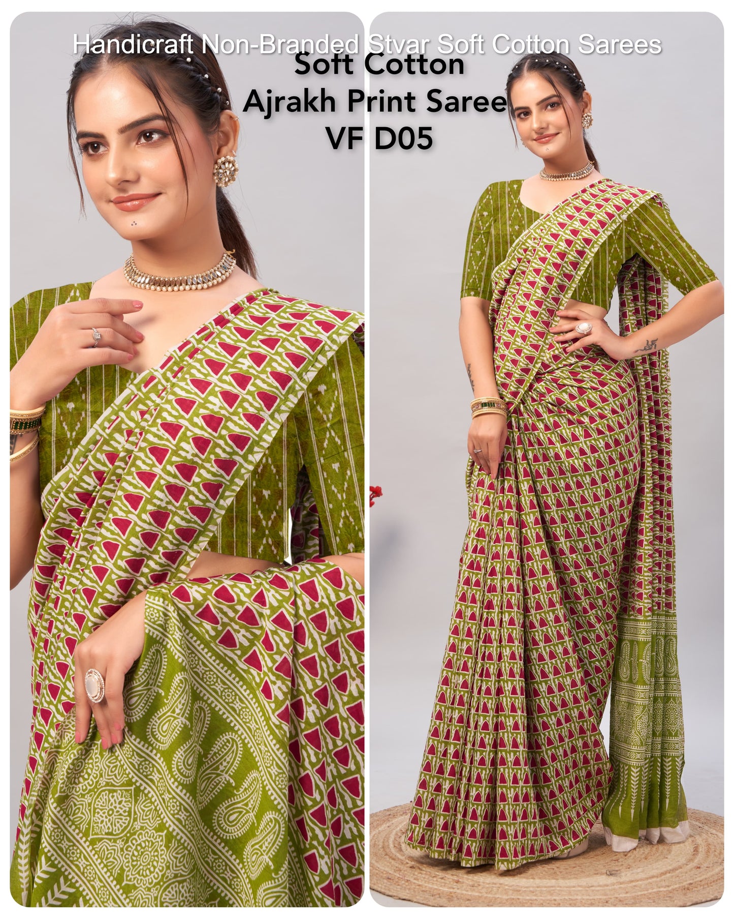 Handicraft Non-Branded Stvar Soft Cotton Sarees