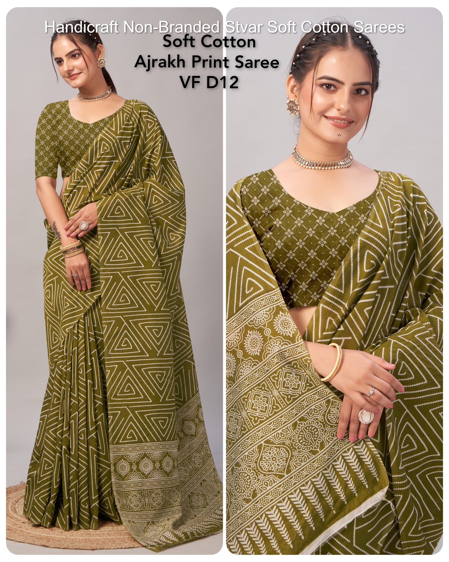 Handicraft Non-Branded Stvar Soft Cotton Sarees