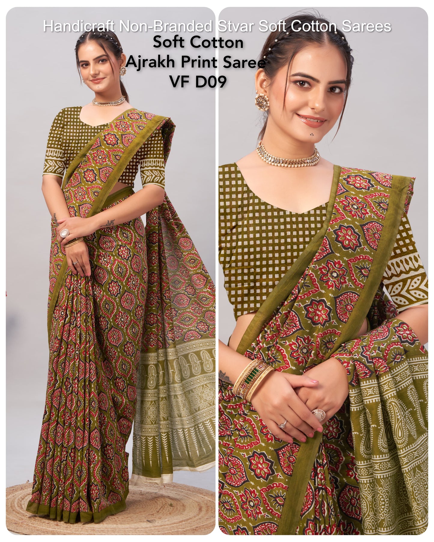 Handicraft Non-Branded Stvar Soft Cotton Sarees