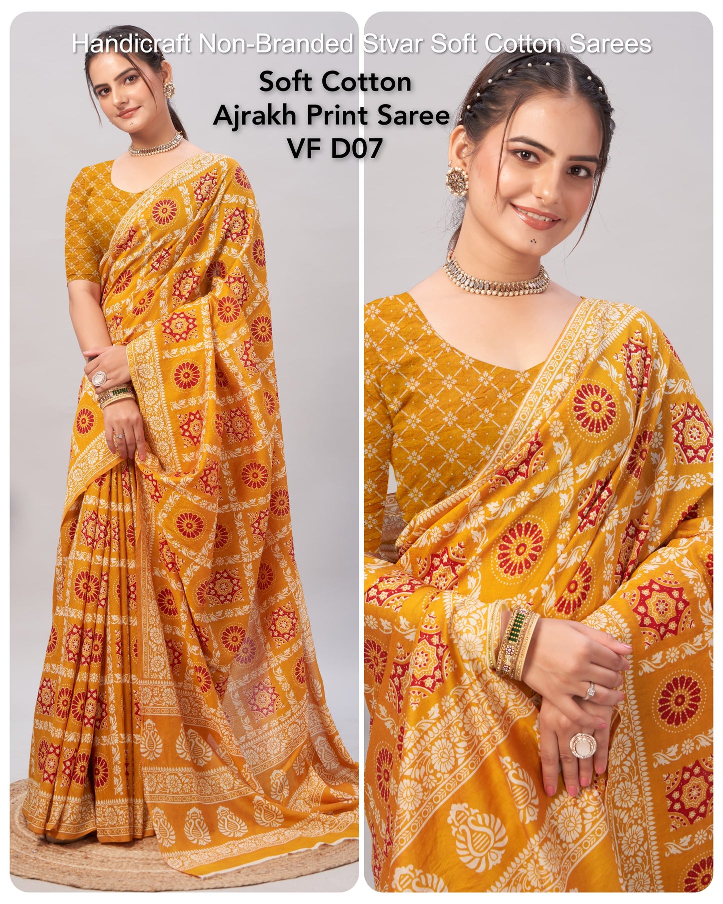 Handicraft Non-Branded Stvar Soft Cotton Sarees