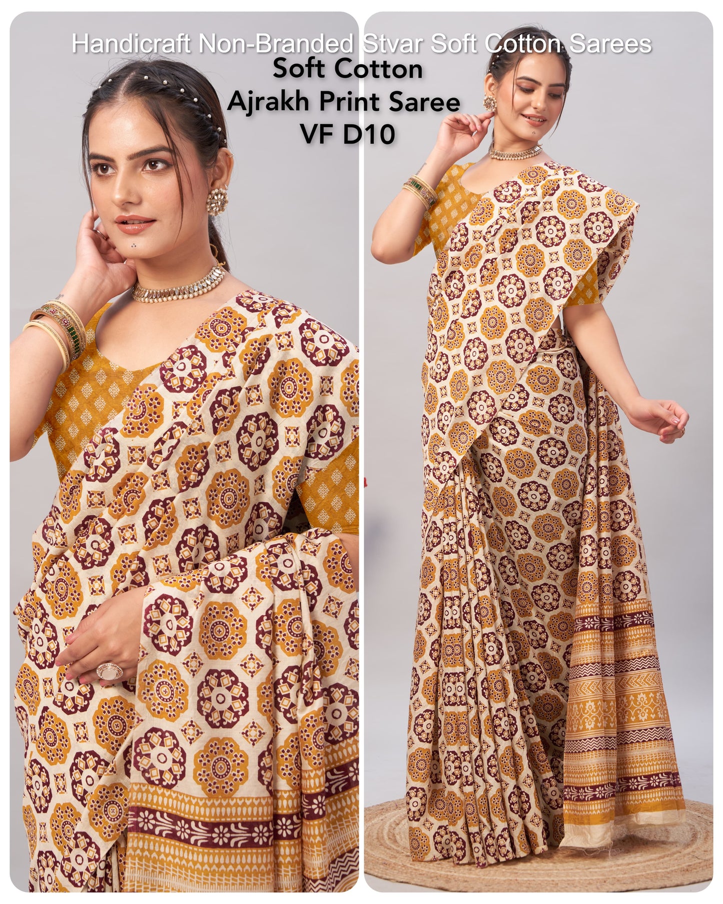 Handicraft Non-Branded Stvar Soft Cotton Sarees