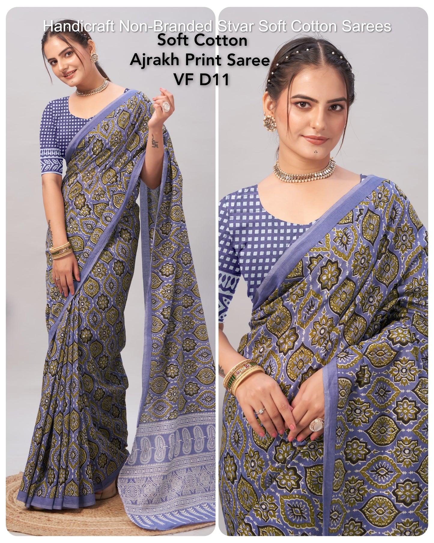 Handicraft Non-Branded Stvar Soft Cotton Sarees