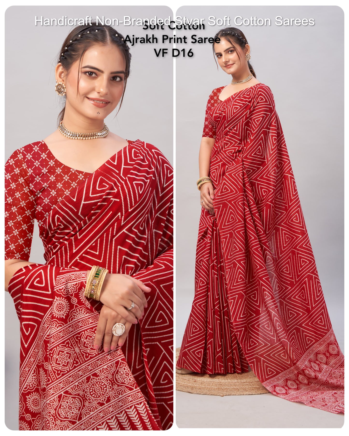 Handicraft Non-Branded Stvar Soft Cotton Sarees