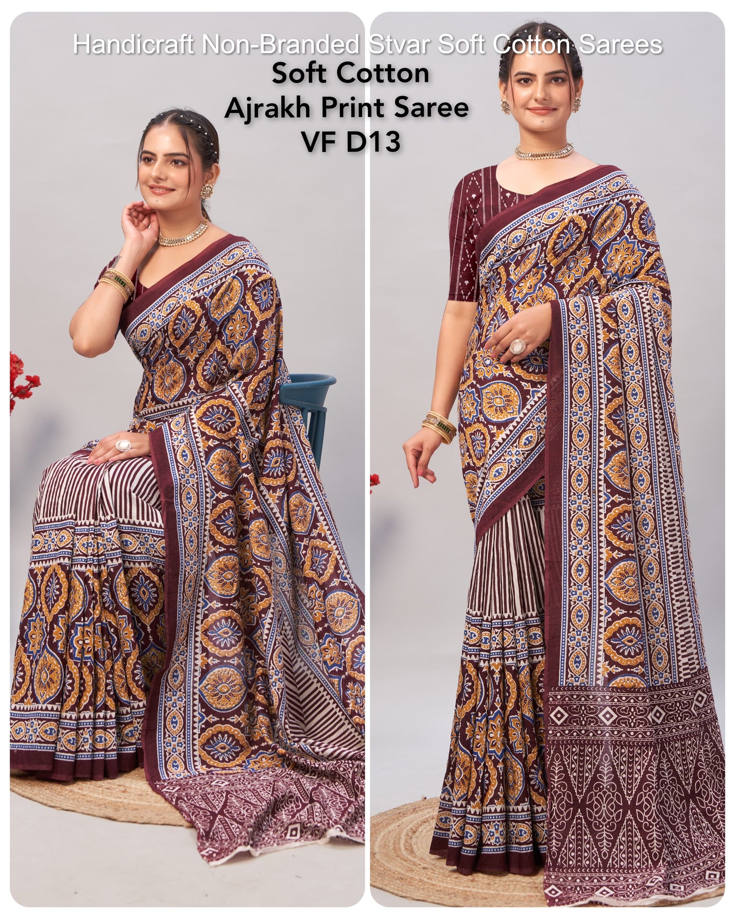 Handicraft Non-Branded Stvar Soft Cotton Sarees