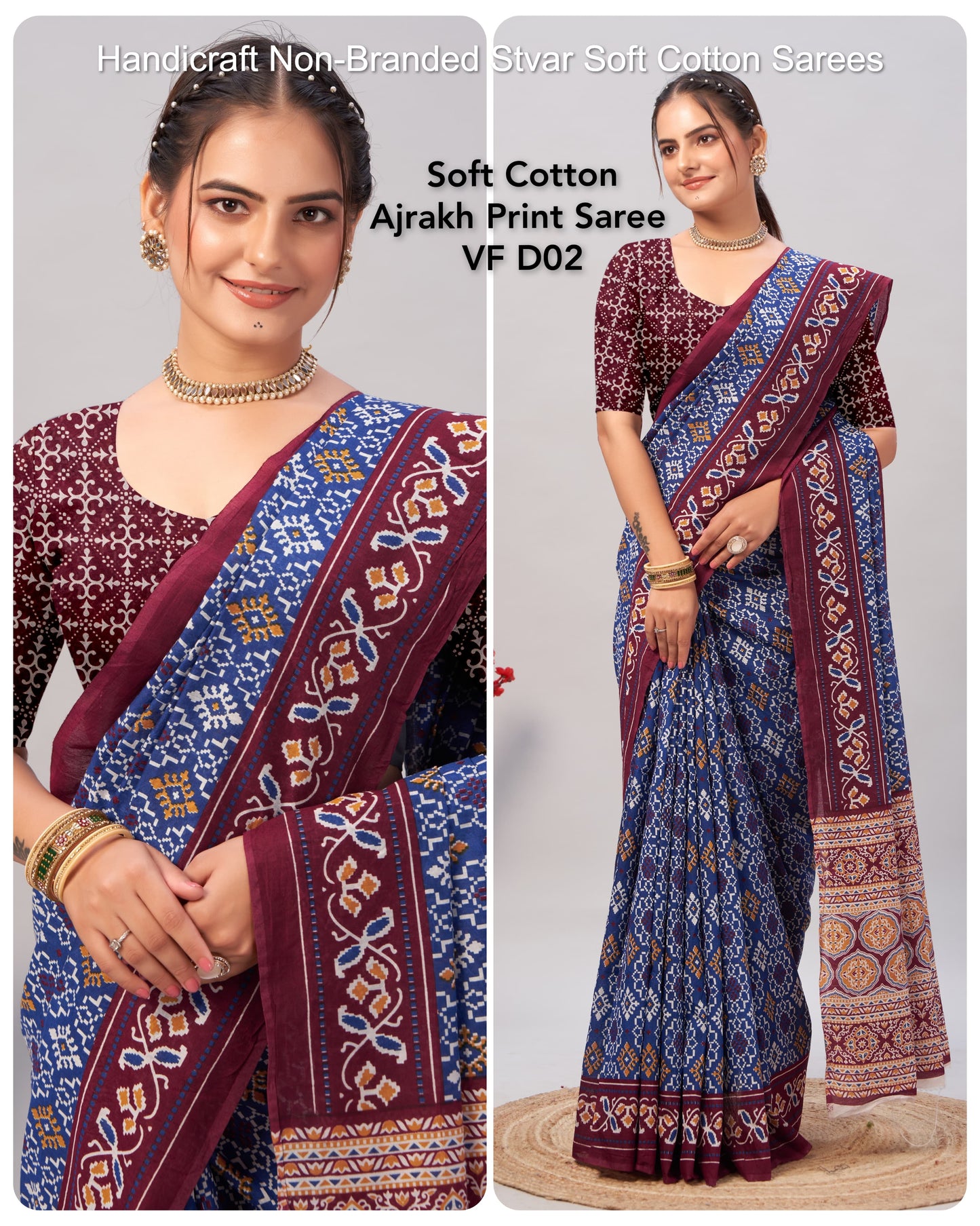 Handicraft Non-Branded Stvar Soft Cotton Sarees