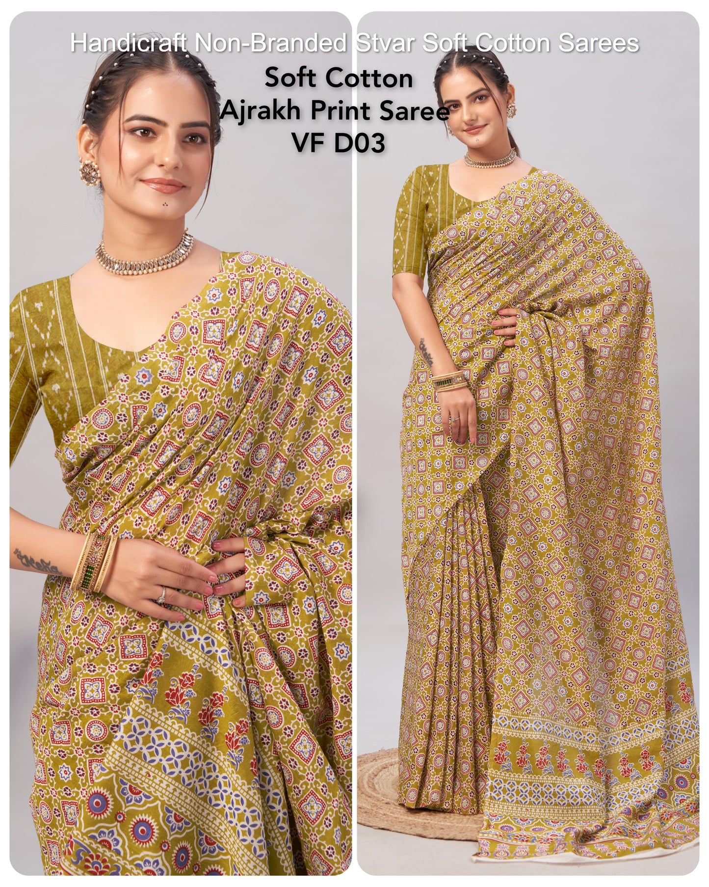 Handicraft Non-Branded Stvar Soft Cotton Sarees