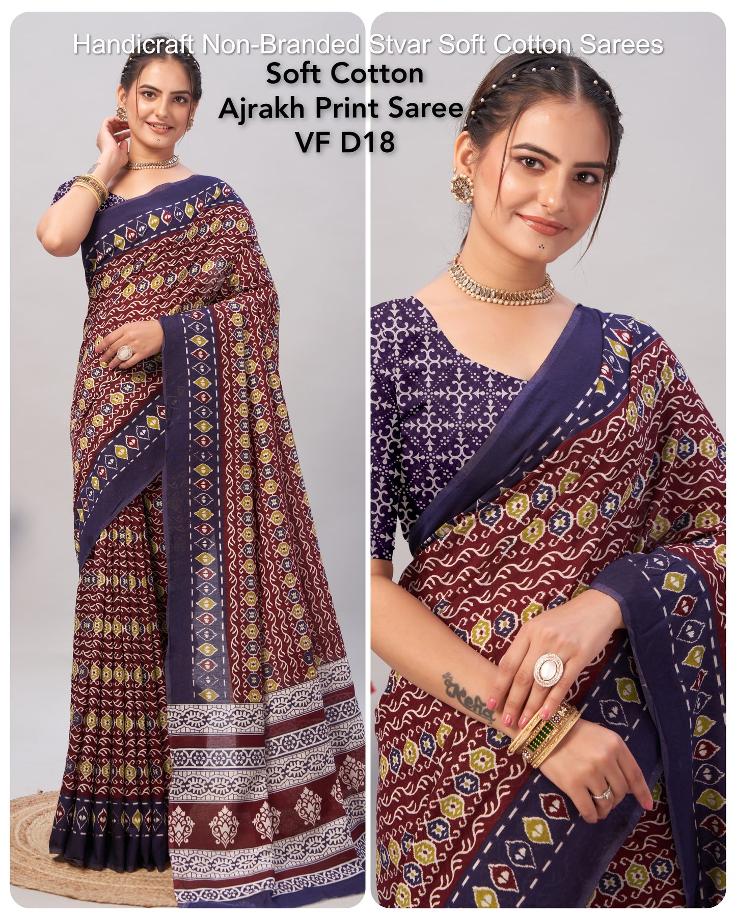 Handicraft Non-Branded Stvar Soft Cotton Sarees