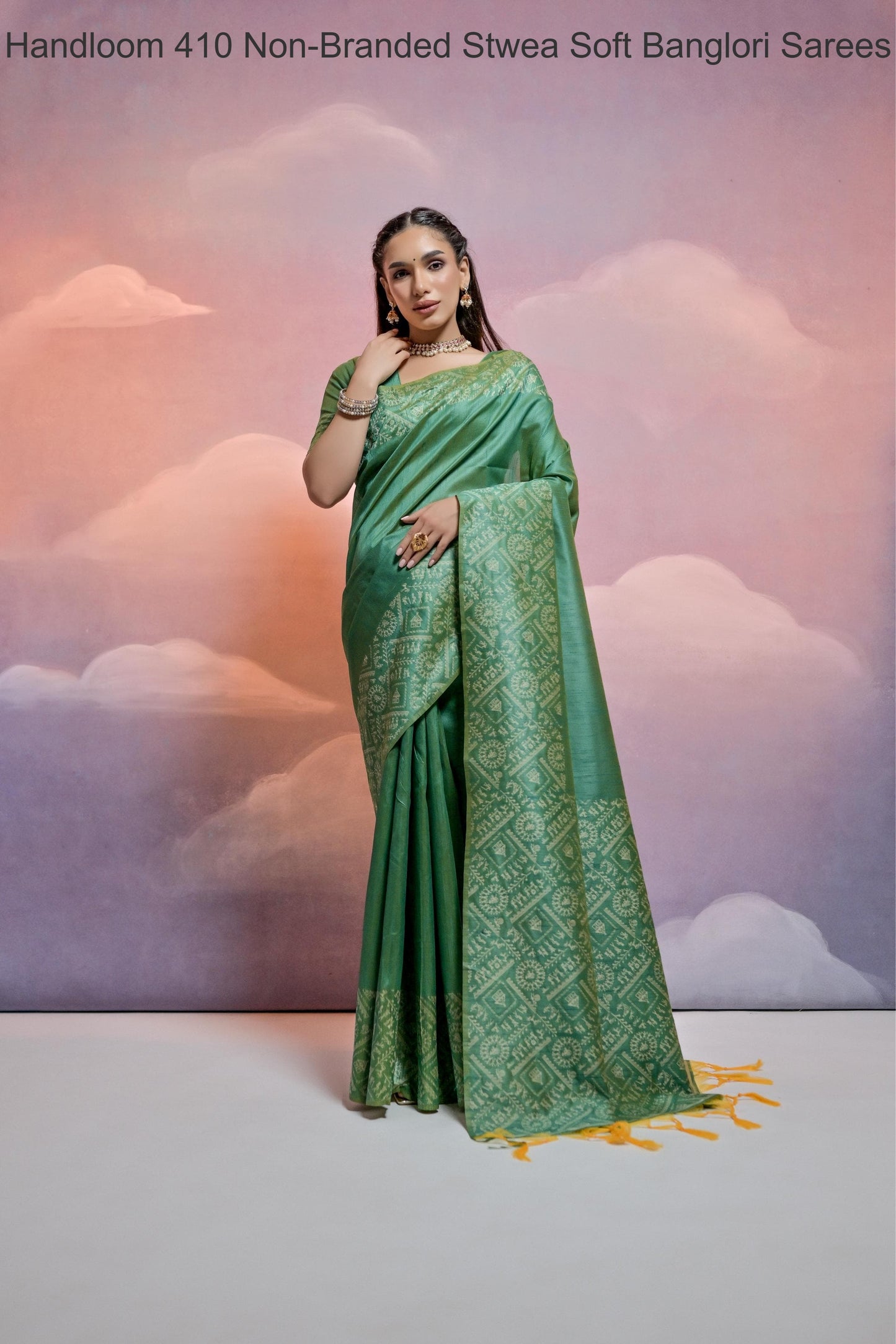 Handloom 410 Non-Branded Stwea Soft Banglori Sarees