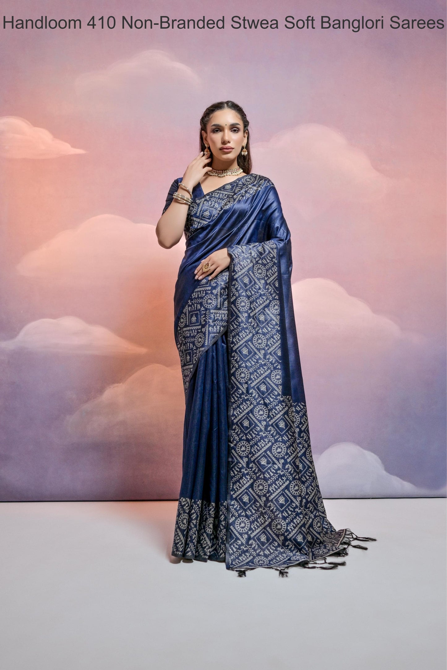 Handloom 410 Non-Branded Stwea Soft Banglori Sarees